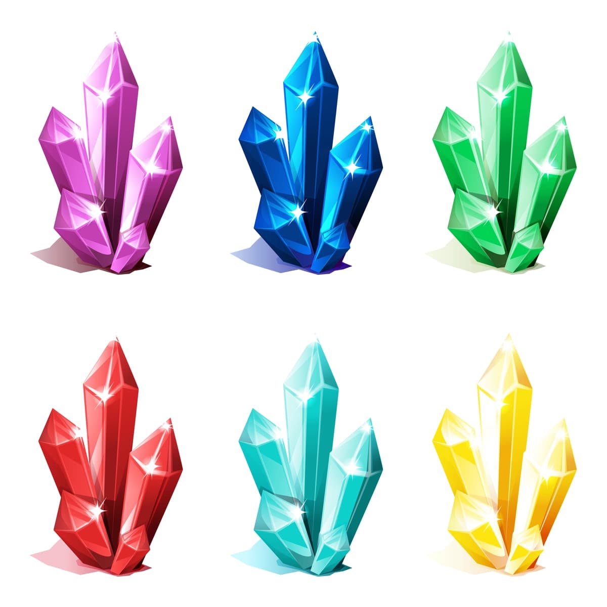 Sehrli ko'p rangli g'or kristallari to'plami | Magic multi colored cave crystals set