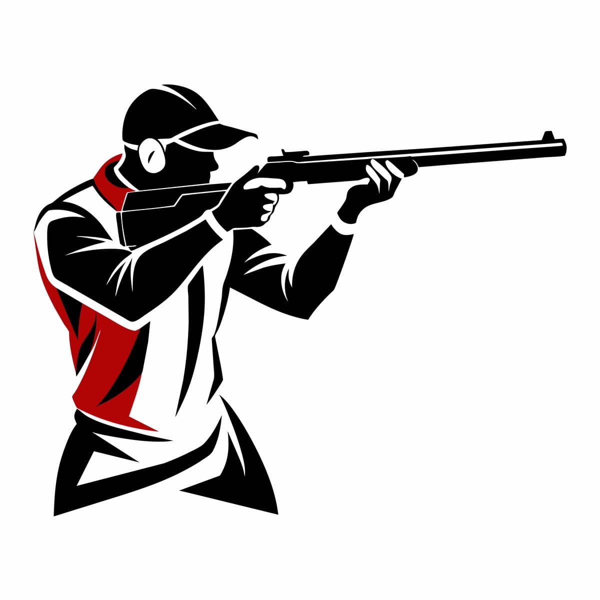 To'pponcha bilan nishonga oluvchi sportchi 12 | Trap shooting aiming athlete with gun 12
