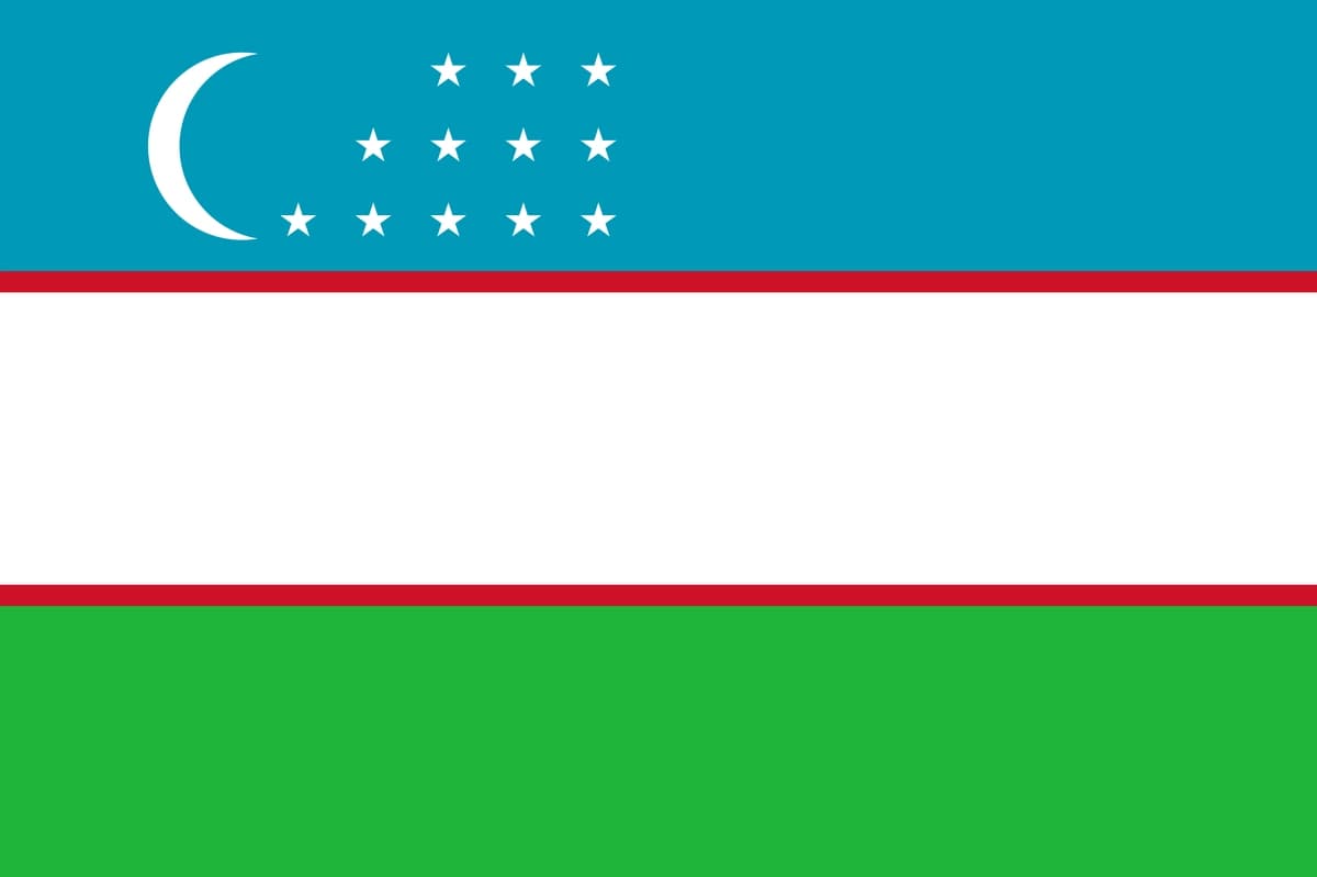 Yassi illyustratsiya O'zbekiston davlat bayrog'i | Flat illustration uzbekistan national flag