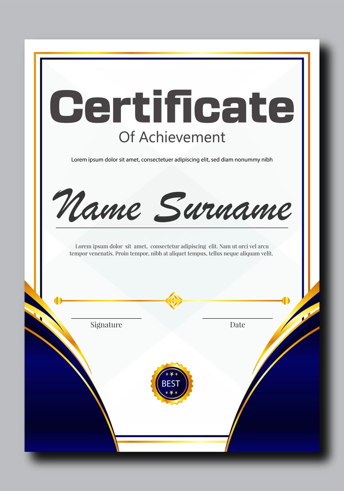 Diplom yangi professional sertifikat dizayni | Diploma new professional certificate design