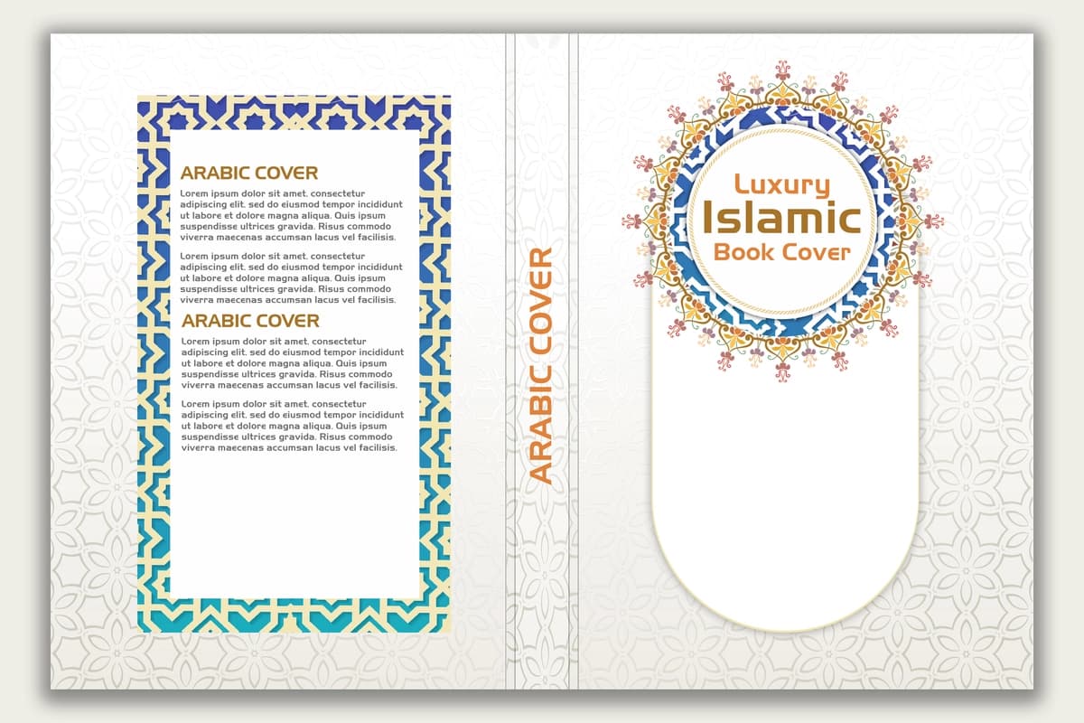Islom arabcha qopqoq dizayn shabloni | Islamic arabic cover design template