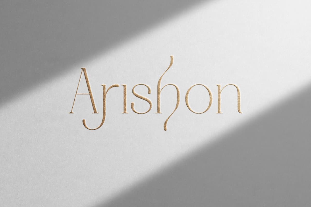 Premium arishon logotipi maketi | Premium arishon logo mockup