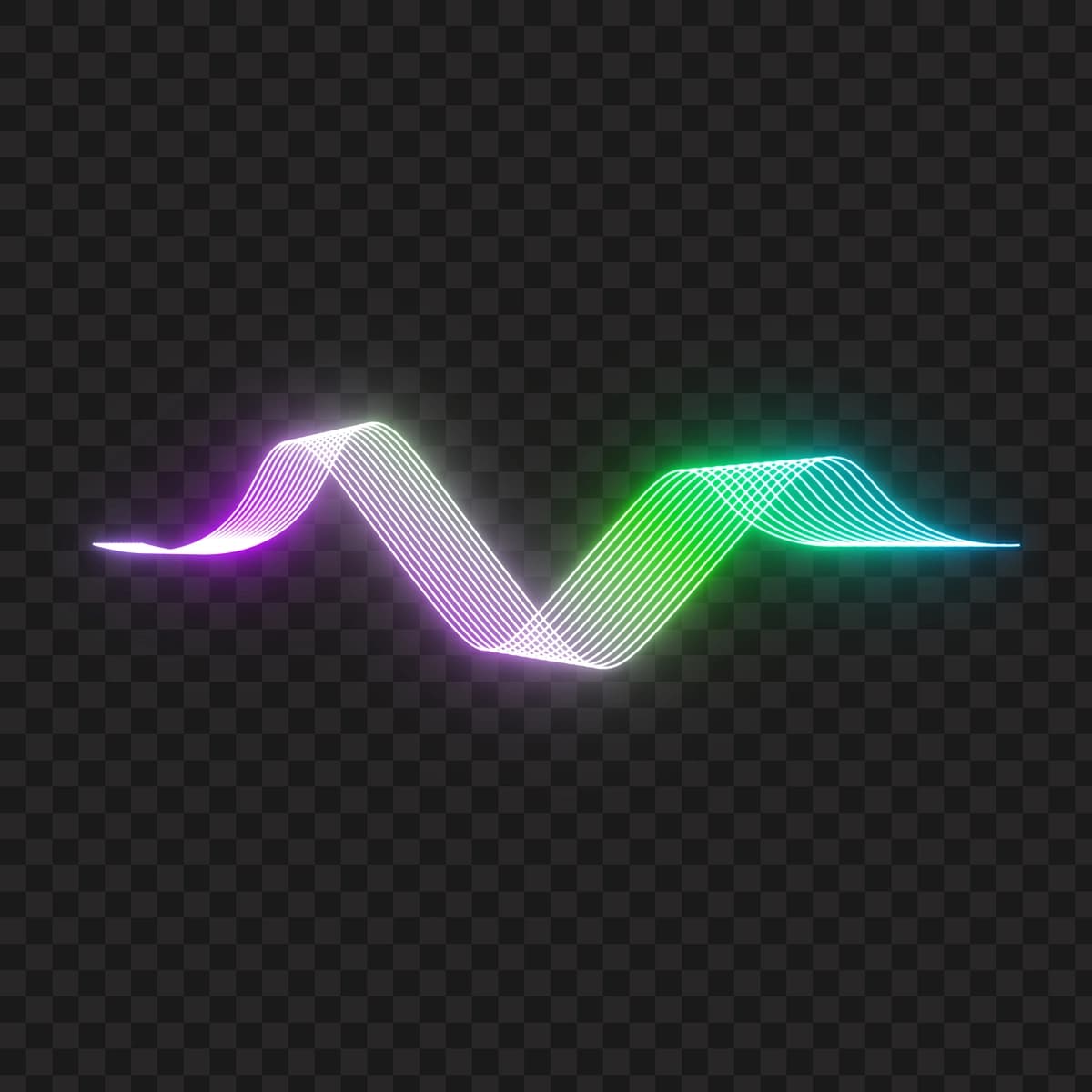 Rangli neon to'lqin futuristik porlayotgan yorug'lik chizig'i mavhum dizayn | Colorful neon wave futuristic glowing light line abstract design
