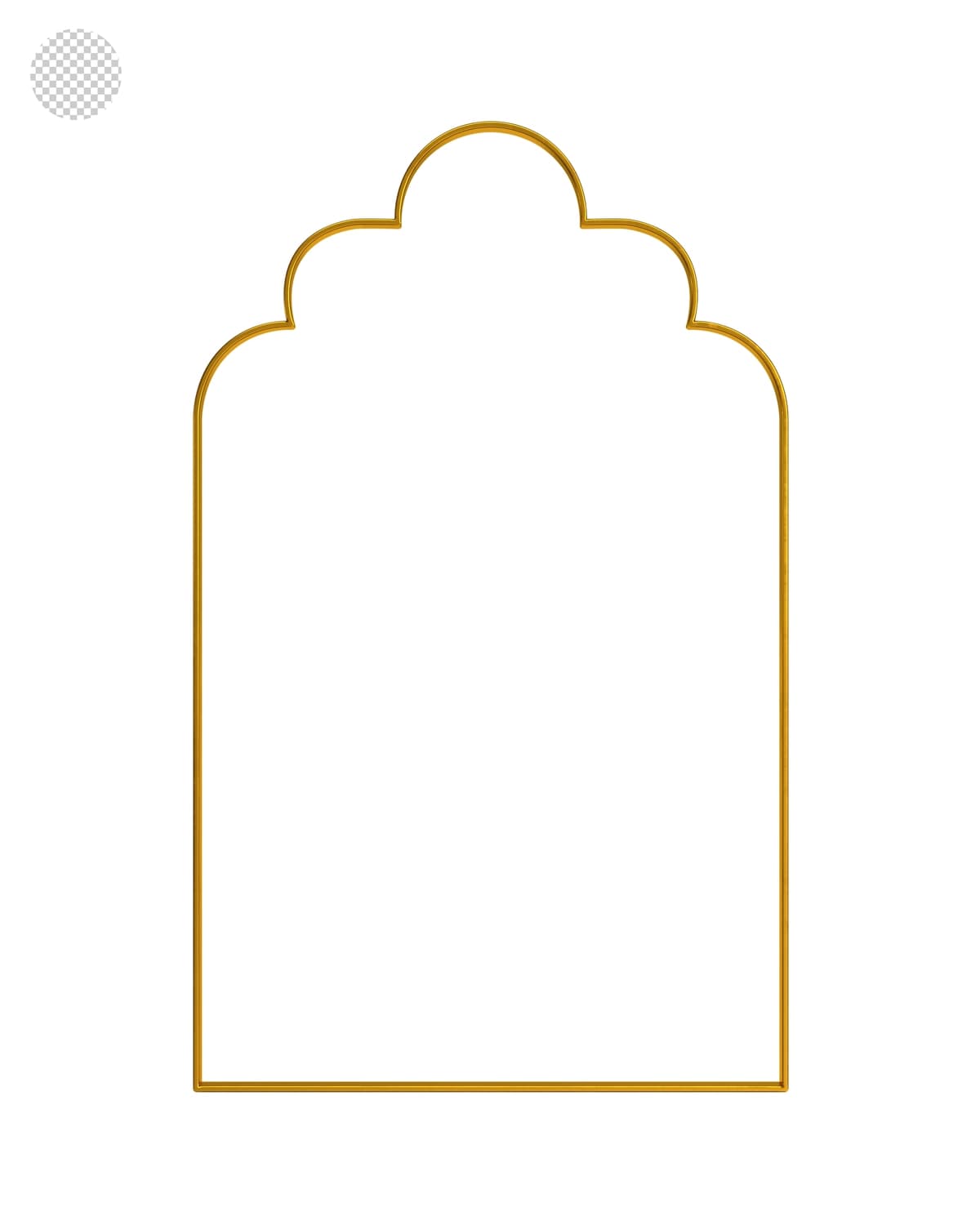 3D oltin chegara oltin 3D arab Windows ramka siluetlari bilan islomiy ramka | Islamic frame with 3d gold border gold 3d arab windows frame silhouettes