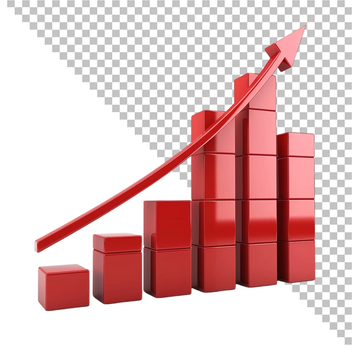 Ko'tarilgan o'q bilan biznes o'sish jadvali | Business growth chart with rising arrow