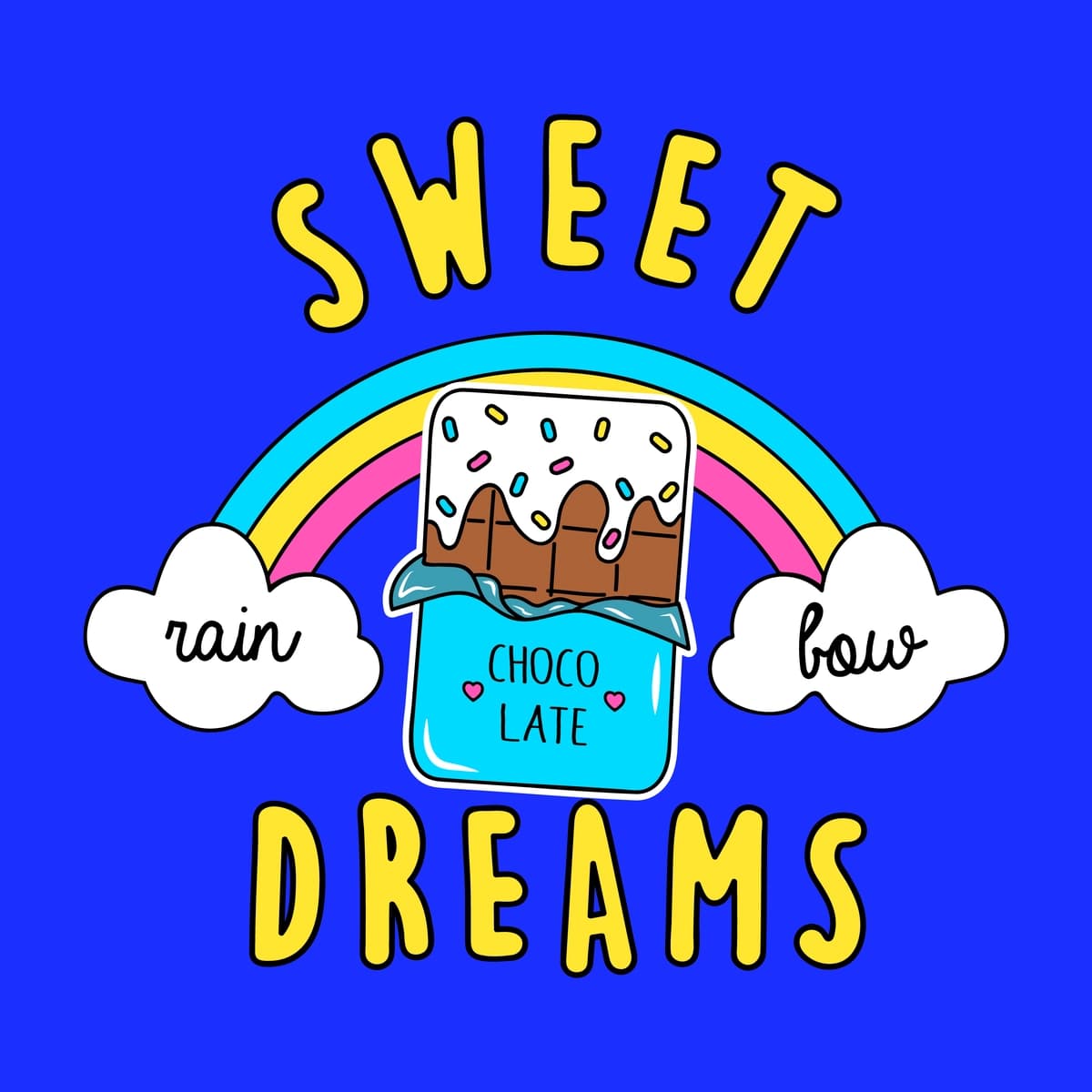 Shirin tushlar shokoladi va kamalak sepilgan | Sweet dreams chocolate with sprinkles rainbow