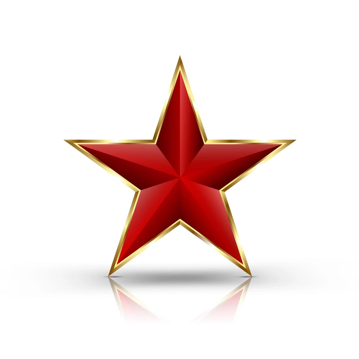 3D qizil yulduzcha izolyatsiya qilingan oq | 3d red star isolated white