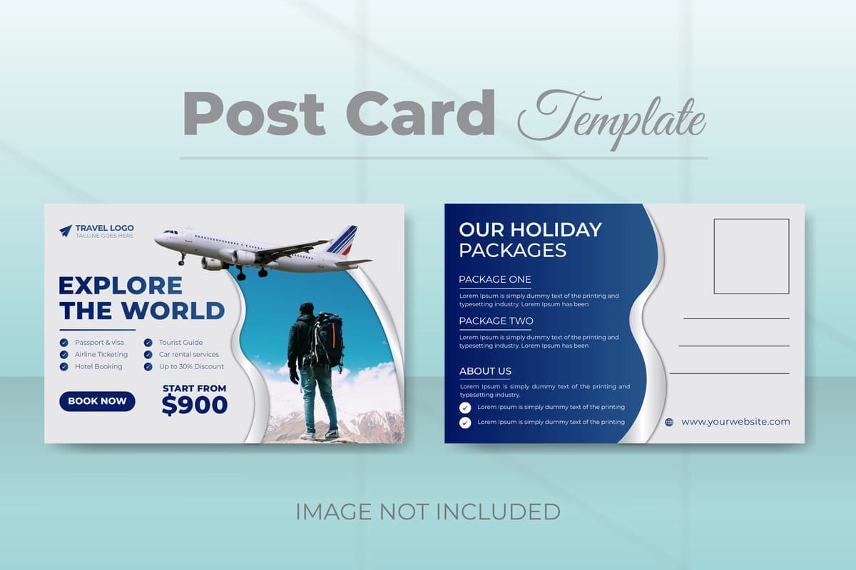 Zamonaviy otkritka dizayni shabloni | Modern postcard design template