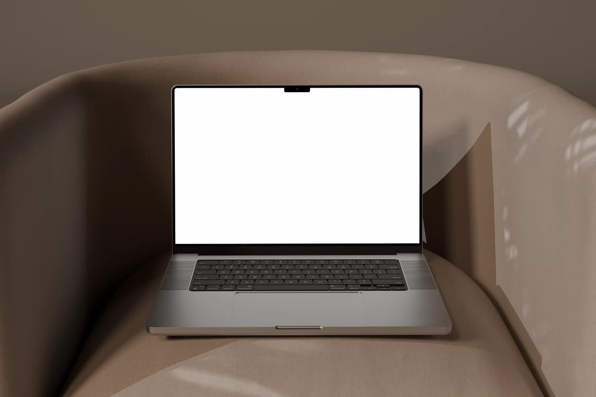Bo'sh ekranli noutbuk stul | Laptop chair with blank screen