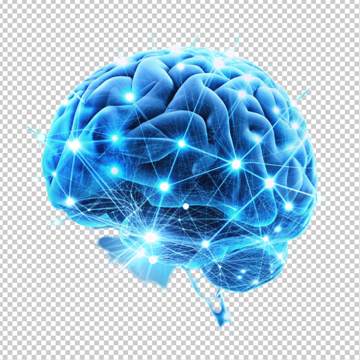 Miya texnologiyasi shaffof fonni sinaps qiladi | Brain technology synapses transparent background