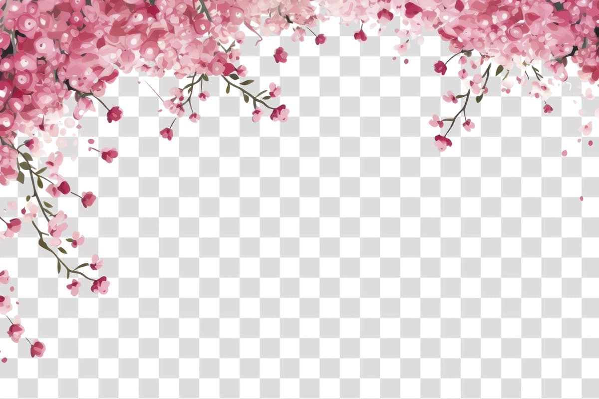 Gilos gulining gulli ramkasi | Cherry blossom floral frame
