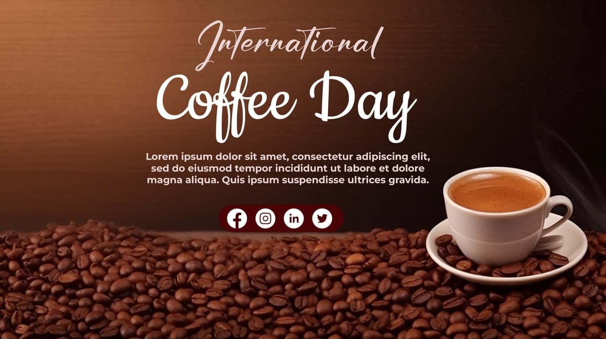 Xalqaro kofe kuni chizilgan rasmlar fonida xalqaro | International day coffee line drawing illustration background international