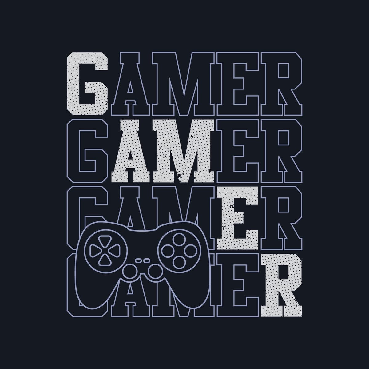 O'yinchining zamonaviy futbolka kiyimi mavhum dizayn vektor bosma tipografiya | Gamer stylish tshirt apparel abstract design vector print typography