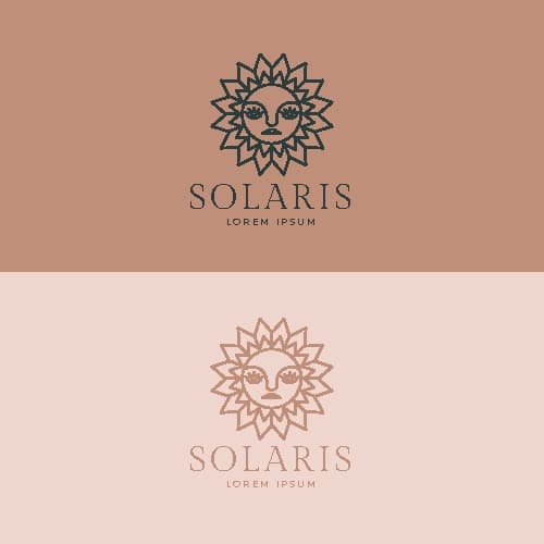 Yassi dizayndagi quyosh logotipi dizayni | Flat design sun logo design