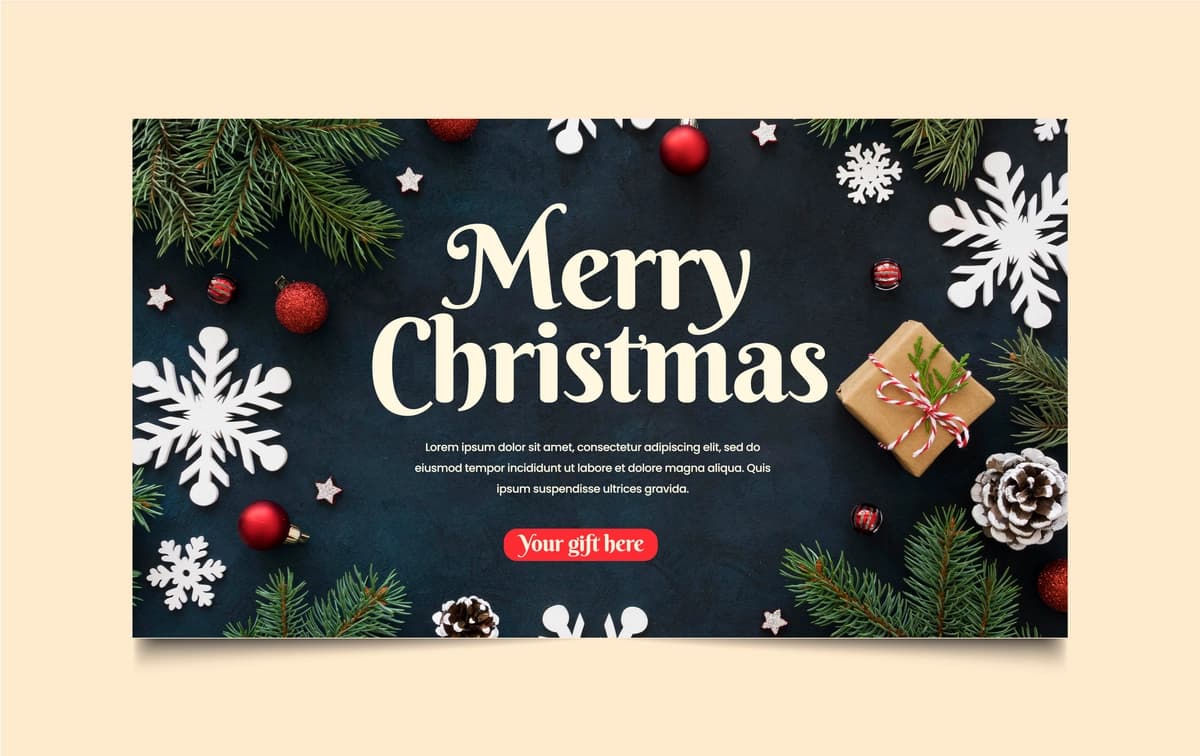 Rojdestvo bannerlari dizayni shabloni | Christmas banner design template