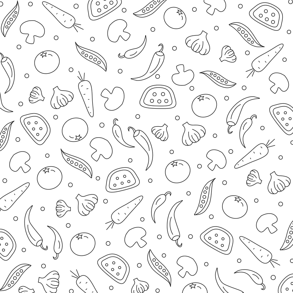 Qo'lda chizilgan yangi sabzavotlar sog'lom oziq-ovqat qishloq xo'jaligi bilan plakat | Poster with hand drawn fresh vegetables healthy food agriculture