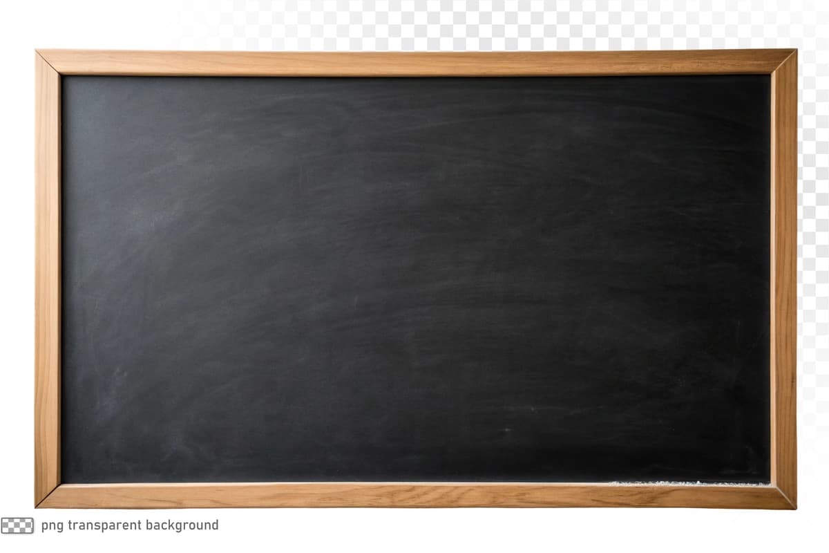 Yog'och ramkali bo'sh qora doska | Blank blackboard with wooden frame