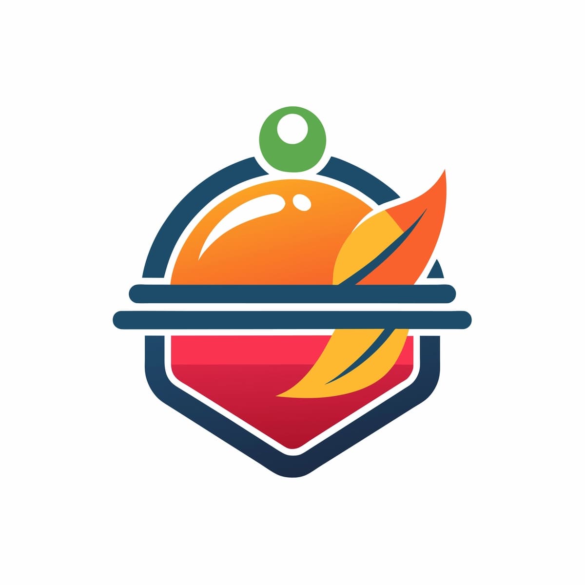 Toza chiziqlar jonli ranglarga ega zamonaviy logotip dizayni meva kompaniyasi | Modern logo design fruit company featuring clean lines vibrant colors