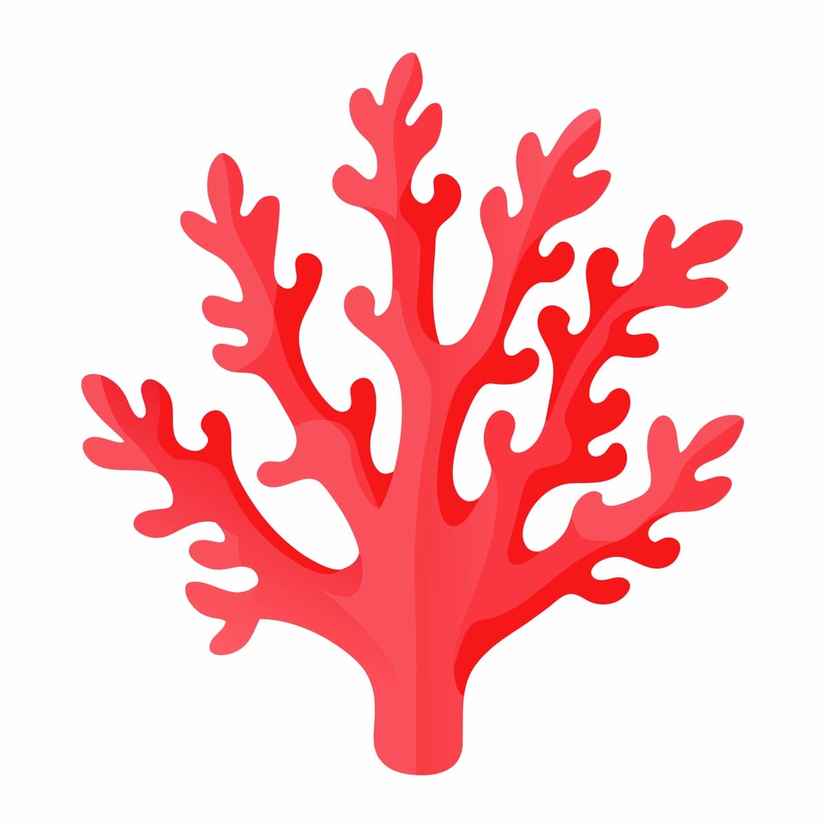 Marjon dizayn clipart art illyustratsiyasi qattiq oq fon 30 | Coral design clipart art illustration solid white background 30