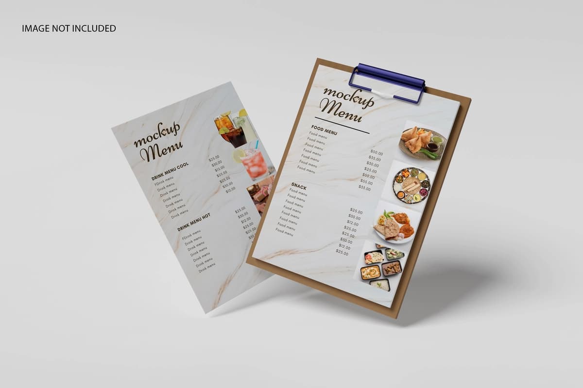 Menyu maketi | Menu mockup