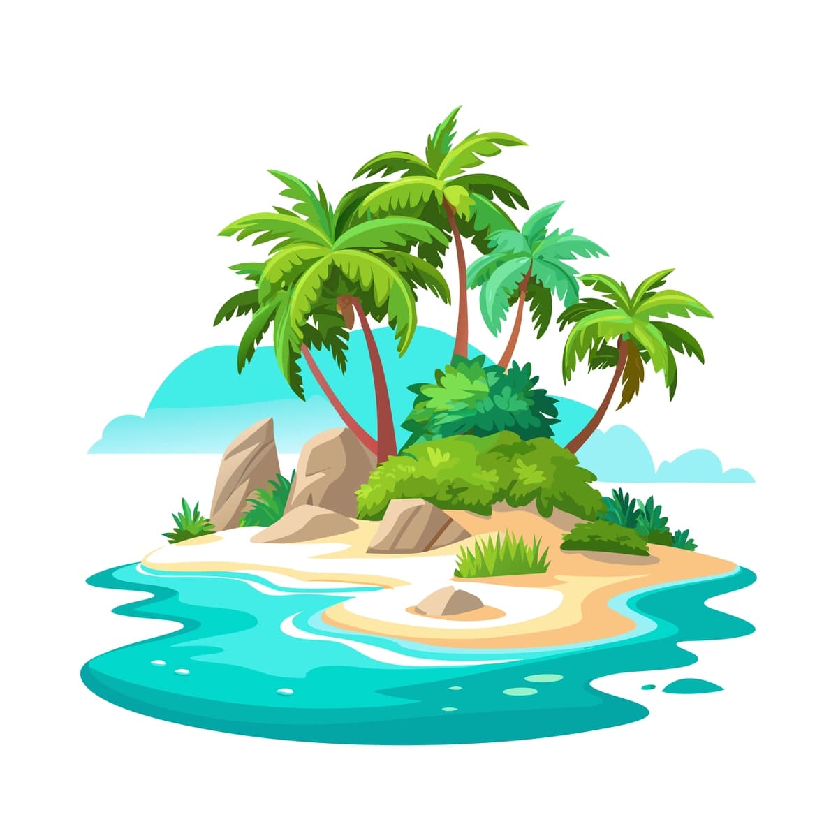 Go'zal landshaft manzarasi vektor illyustratsiyasi tushunchalari | Beautiful landscape scenery vector illustration concepts
