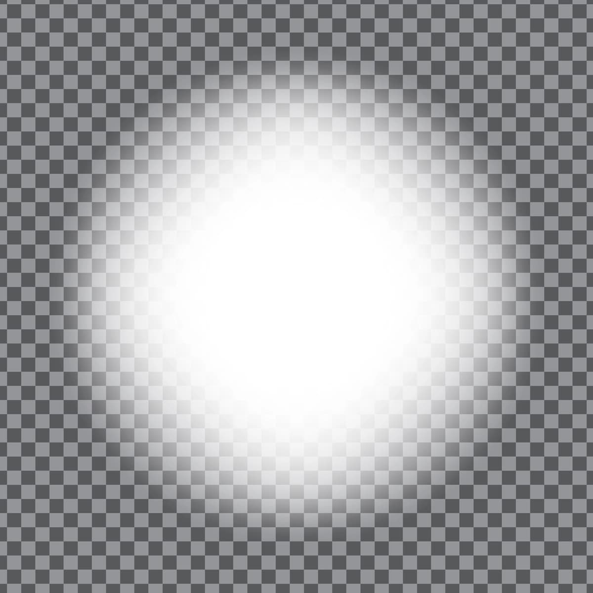 Shaffof yorug'lik nuqtasi xiralashgan yorqin markaz oq porlash effekti shaffof | Transparent light spot faded bright center white glow effect transparent