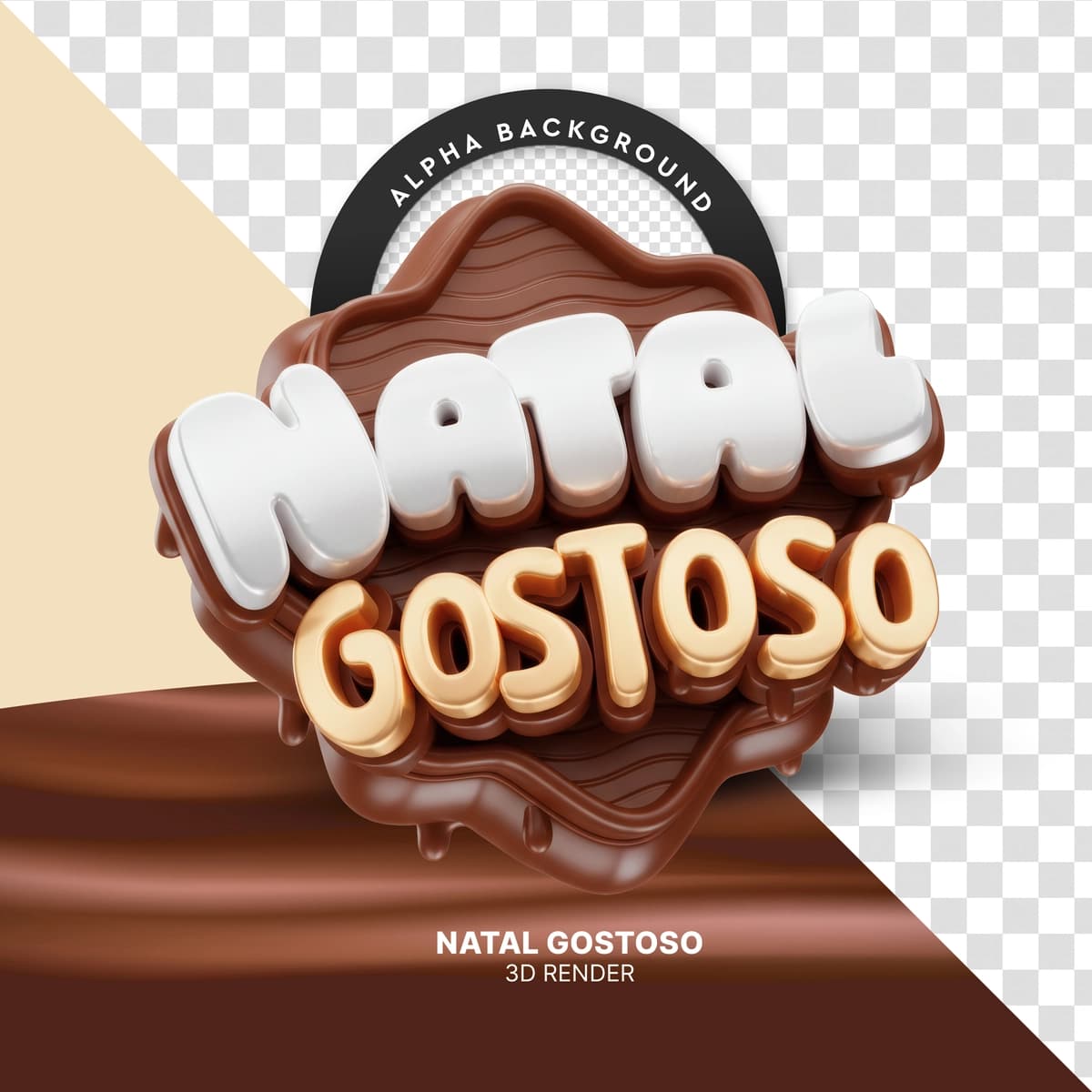 Mazali Rojdestvo shokoladi 3D matn effekti | Delicious christmas chocolate 3d text effect