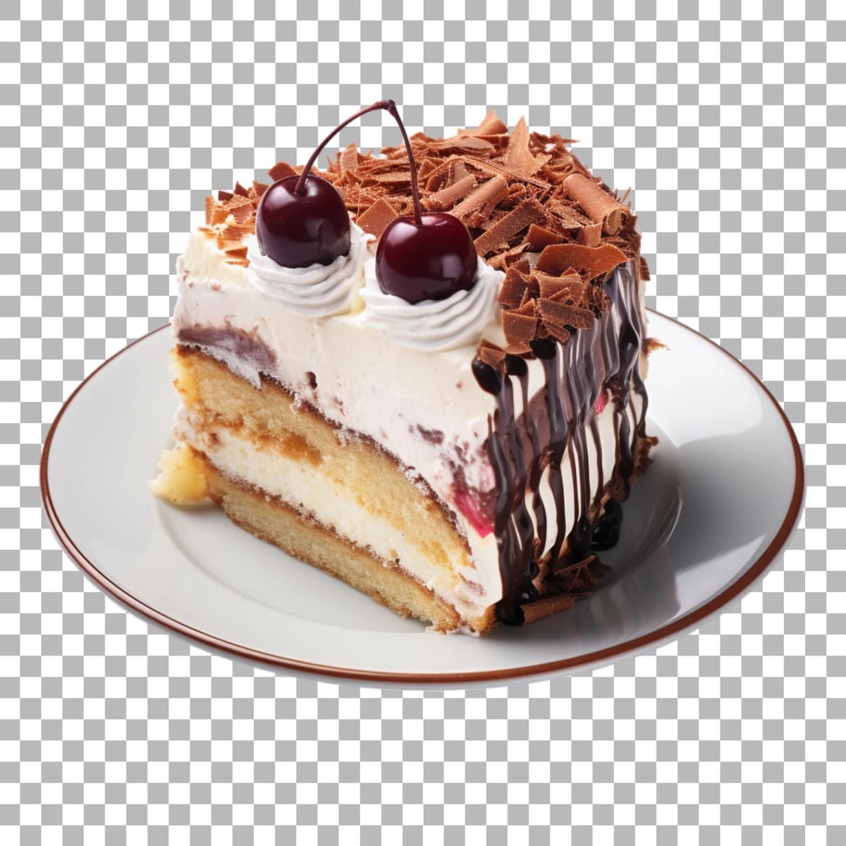 Kek tilim shaffof fon | Cake slice transparent background