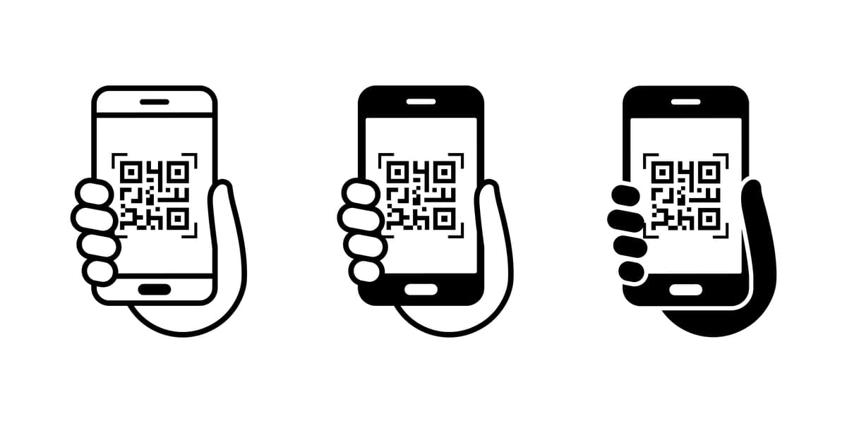 Qr kodini skanerlash belgisi mobil telefon qr kodini skanerlash vektor belgisi | Qr code scan icon mobile phone scanning qr code vector icon
