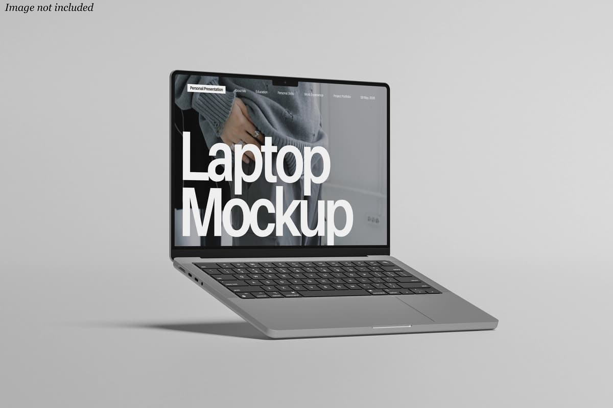 Noyob noutbuk maketi mahsulot taqdimoti | Sleek laptop mockup product presentation