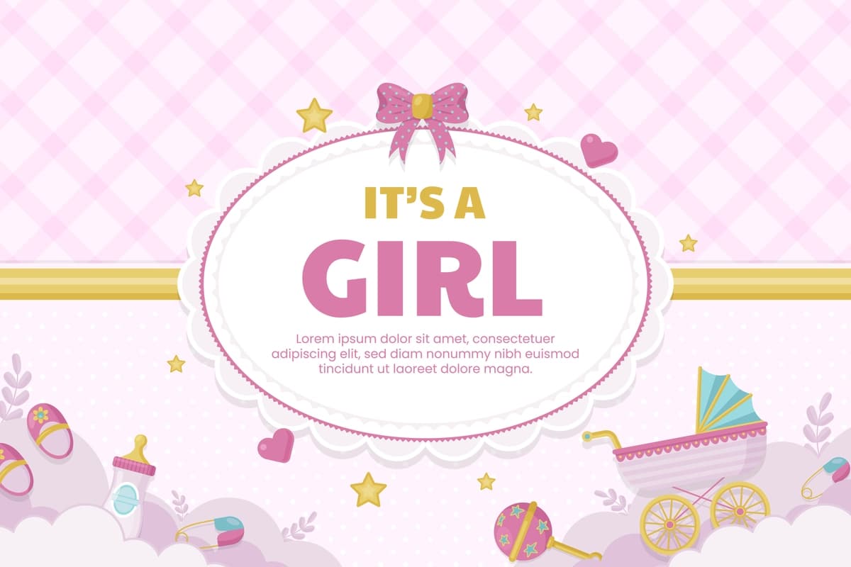 Qo'lda chizilgan chaqaloq e'lonining fon rasmi | Hand drawn baby announcement background