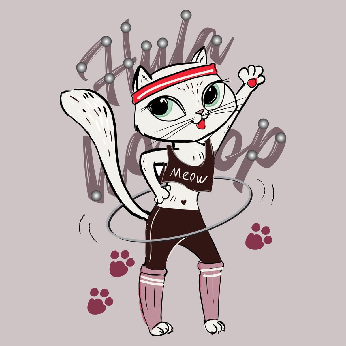 Miyav belgisi vektorli clipart tasviri mushuk vektor dizayni | Meow character vector clipart image cat vector design
