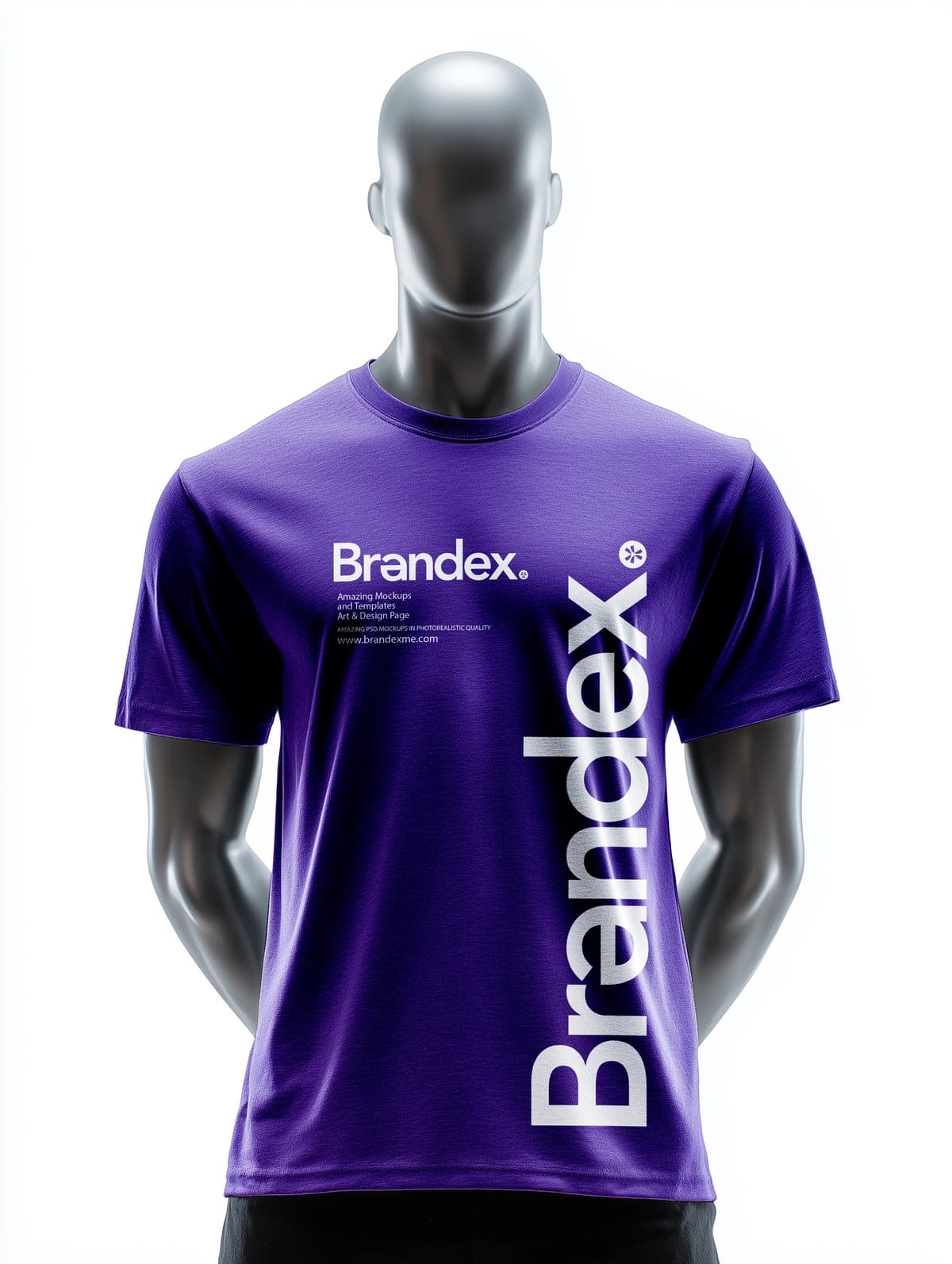 Brendli fotorealistik futbolka maketi | Photorealistic tshirt mockup with branding