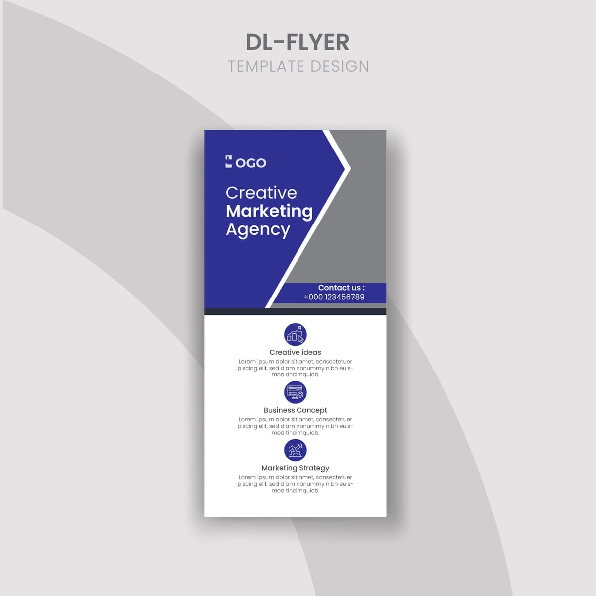 Korporativ biznes DL varaqasi shablonining noyob kontseptsiyasi dizayni namunasi | Corporate business dl flyer template sample unique concept design
