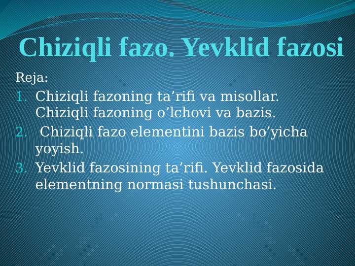 CHIZIQLI FAZO