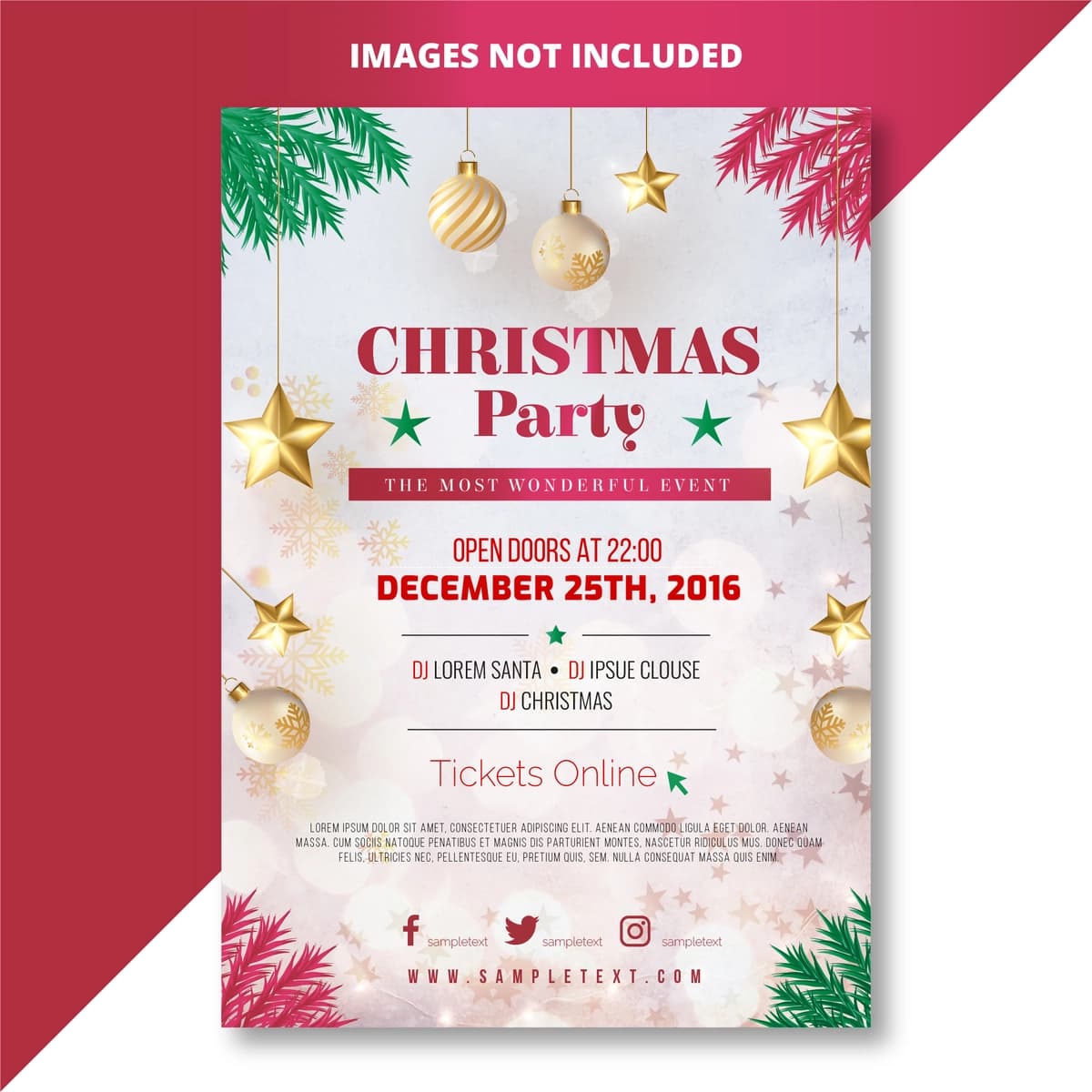 Rojdestvo bayrami uchun vektor plakat shabloni | Vector christmas party poster template