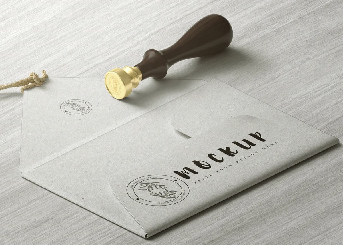 Kauchuk shtamp logotipli konvert | Envelope with rubber stamp logo