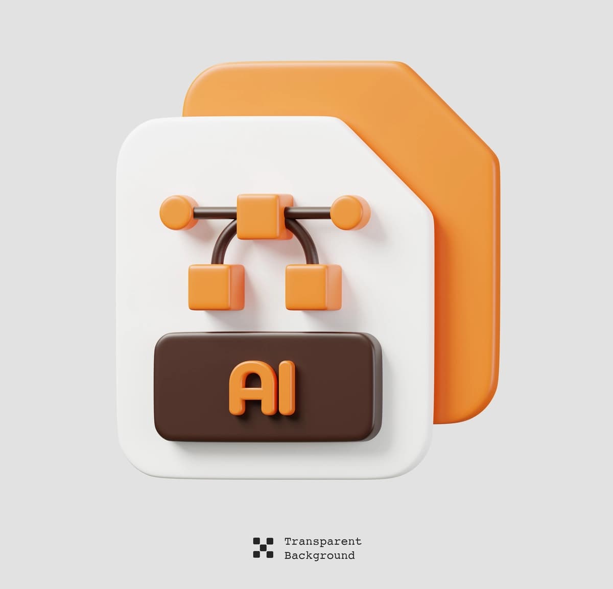 Ai fayl hujjat fayl turi belgisi fayllar format hujjat tushunchasi 3d | Ai file document file type icon files format document concept 3d