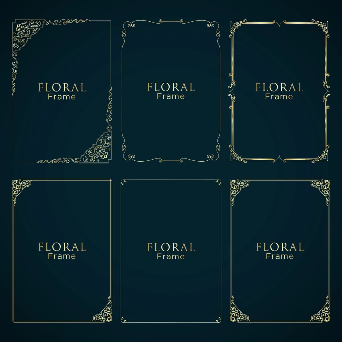Nafis gulli bezakli ramka to'plami | Elegand floral ornament frame bundle