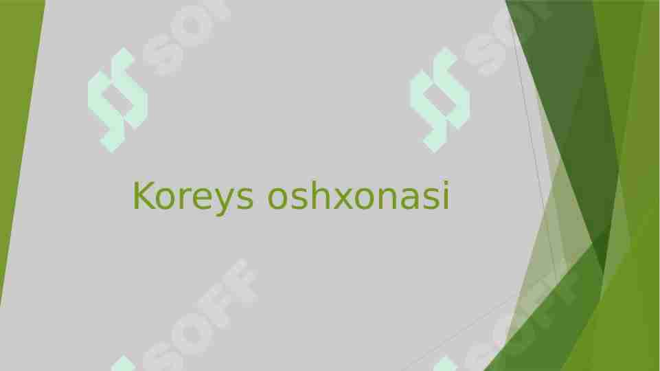 Koreys oshxonasi