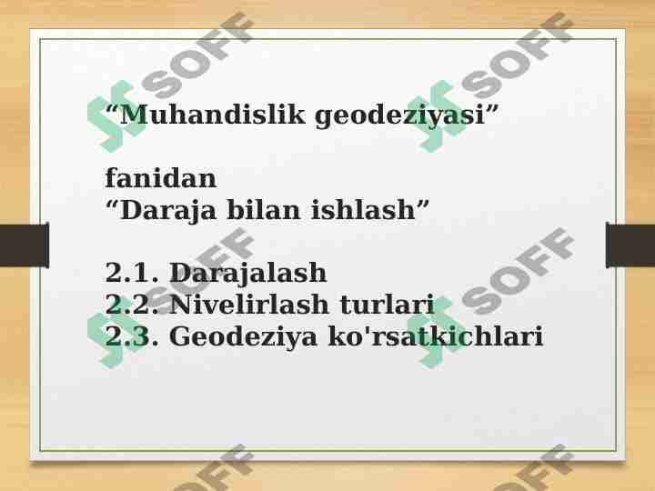 Nivelirlash