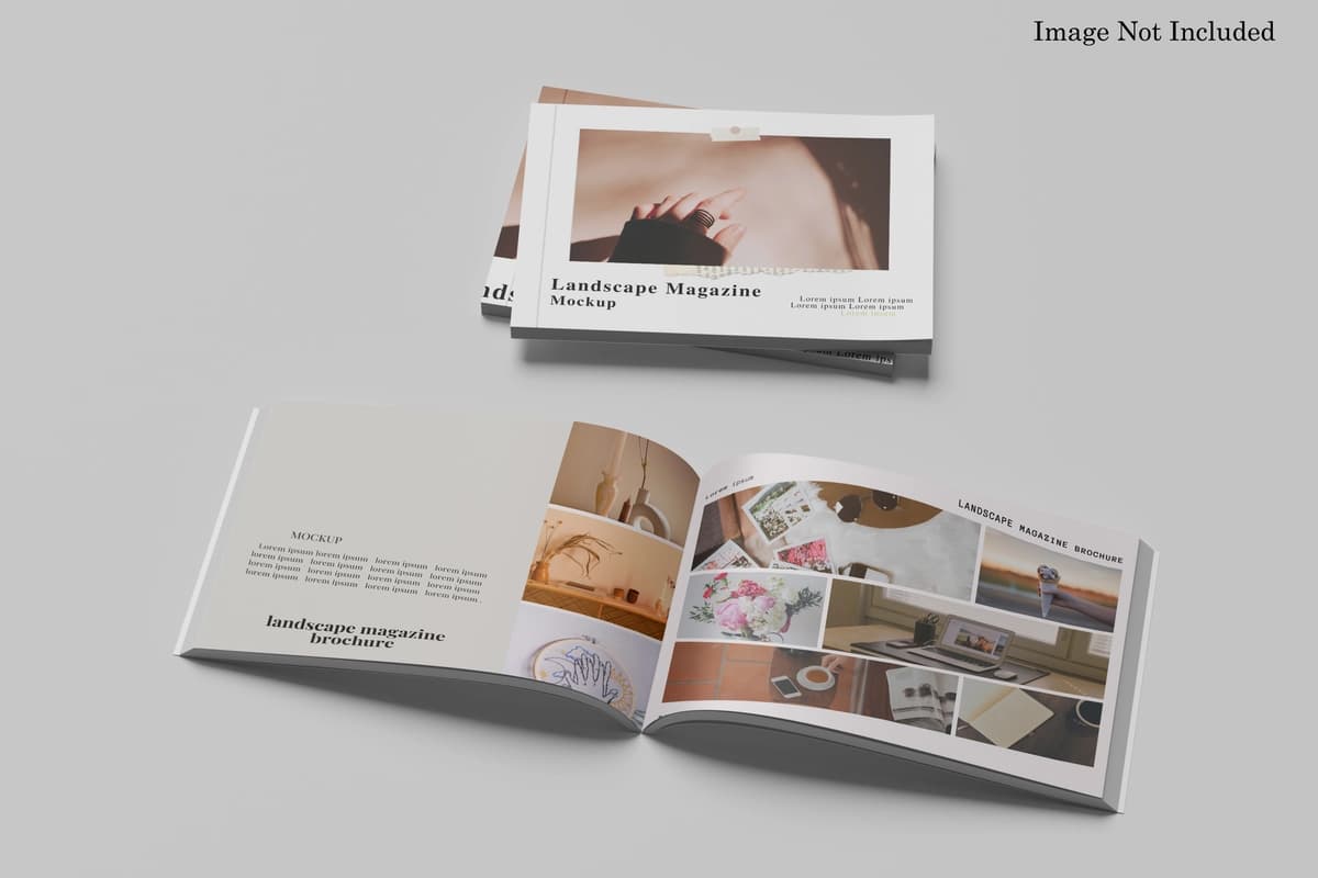 Peyzaj risolasining maketi | Landscape brochure mockup