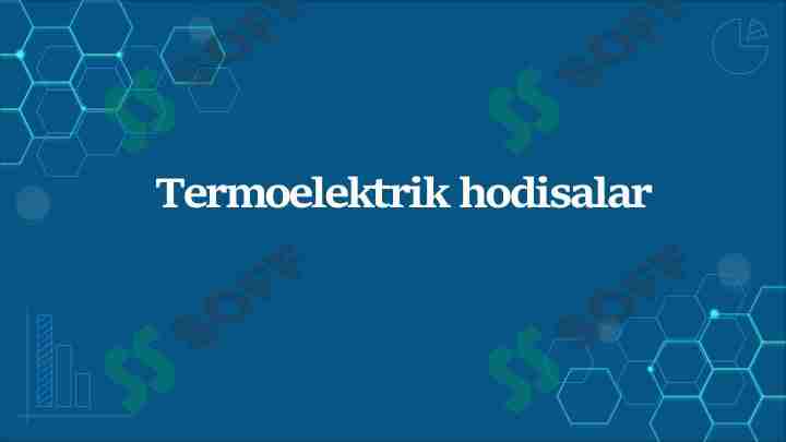 Termoelektrik hodisalar