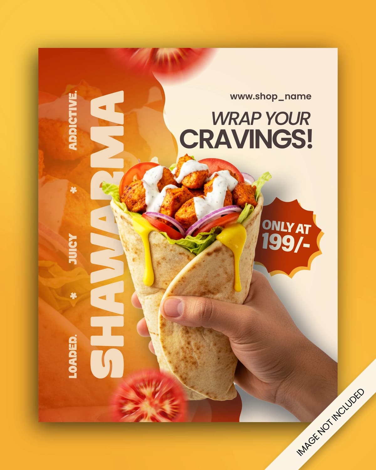 Shawarma oziq-ovqat dizayn shablon | Shawarma food design template