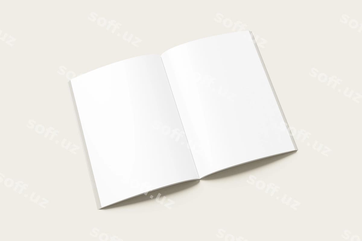 A4 formatdagi jurnal broshyurasi maketi | A4 magazine brochure mockup