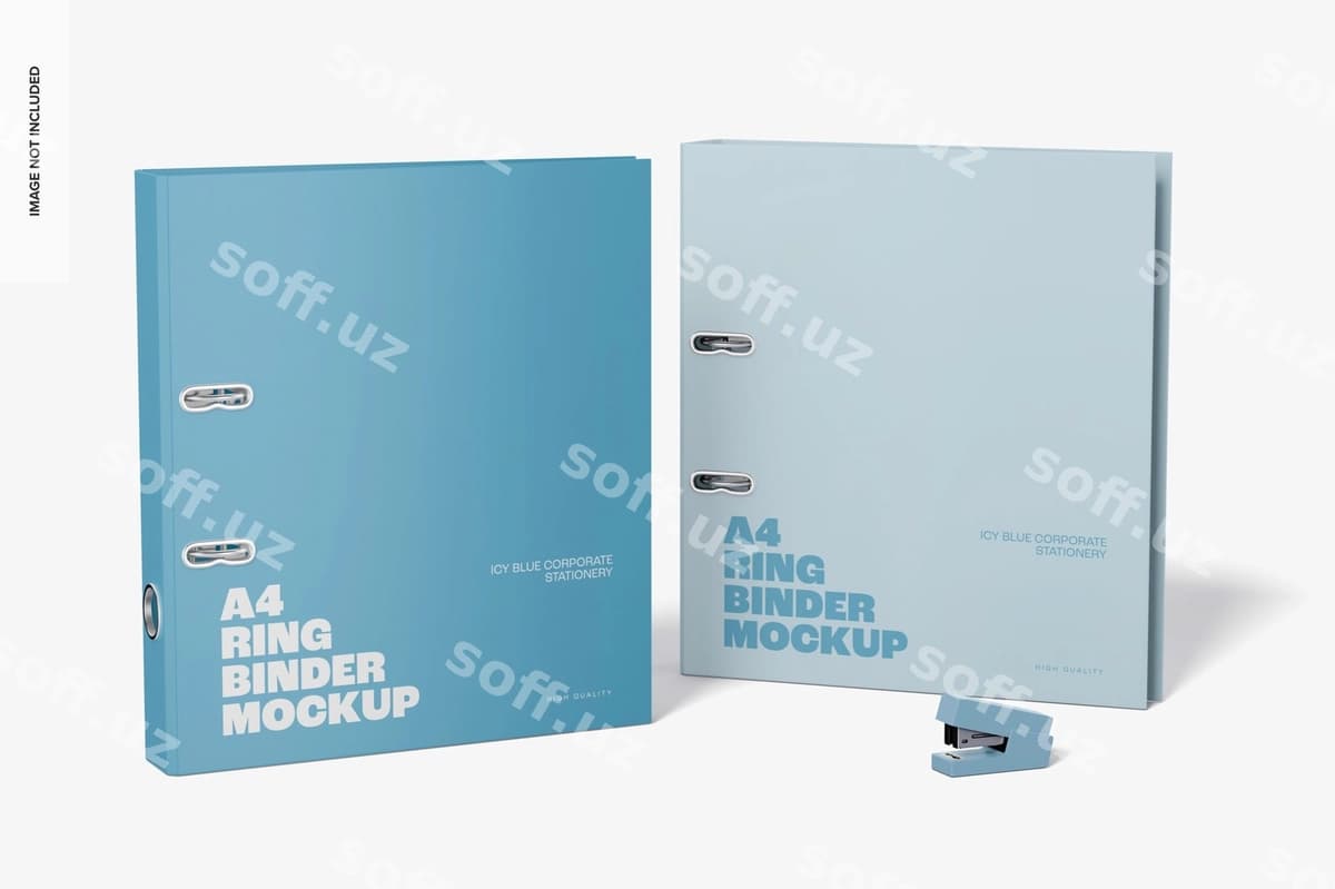 A4 halqali qo'llanmalar namunasi | A4 ring binders mockup