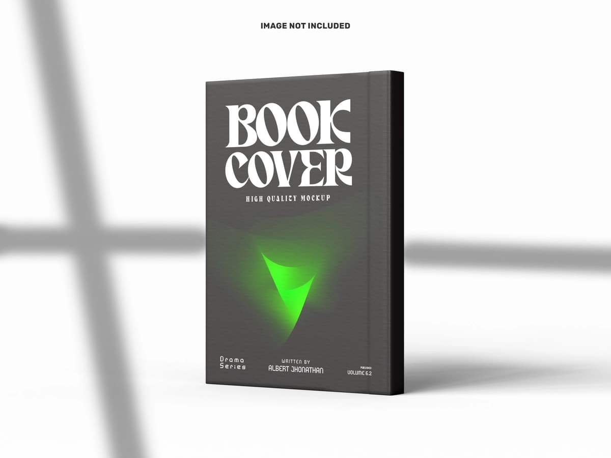 Haqiqiy qattiq kitob muqovasi maketi | Realistic hard book cover mockup