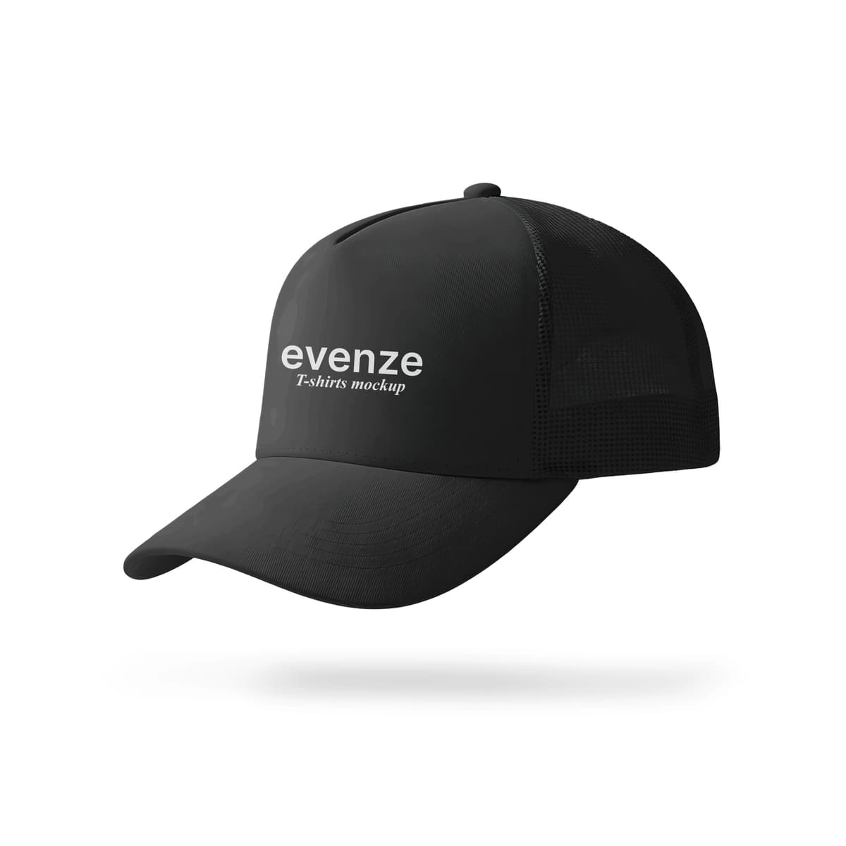 Qora yuk mashinasining qalpoq maketi | Black trucker cap mockup