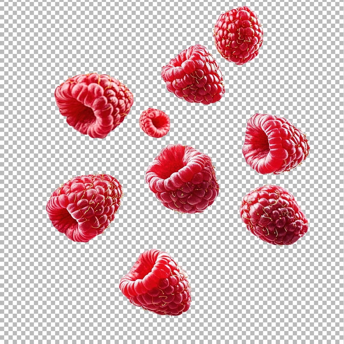 Malinali havoda suzuvchi izolyatsiyalangan oq fon | Raspberry floating air isolated white background