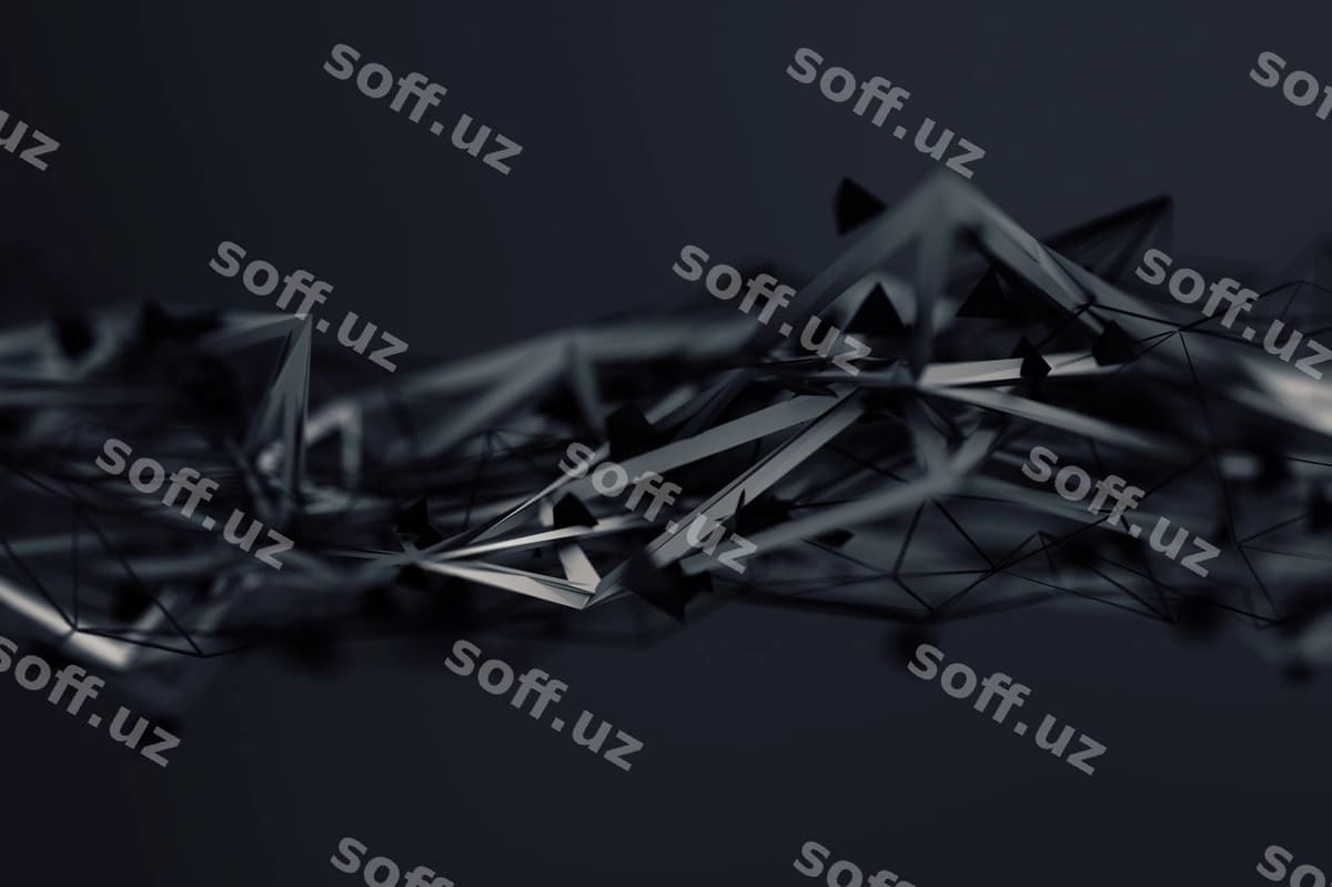 Abstrakt 3d render ko'pburchak shakl | Abstract 3d rendering polygonal shape